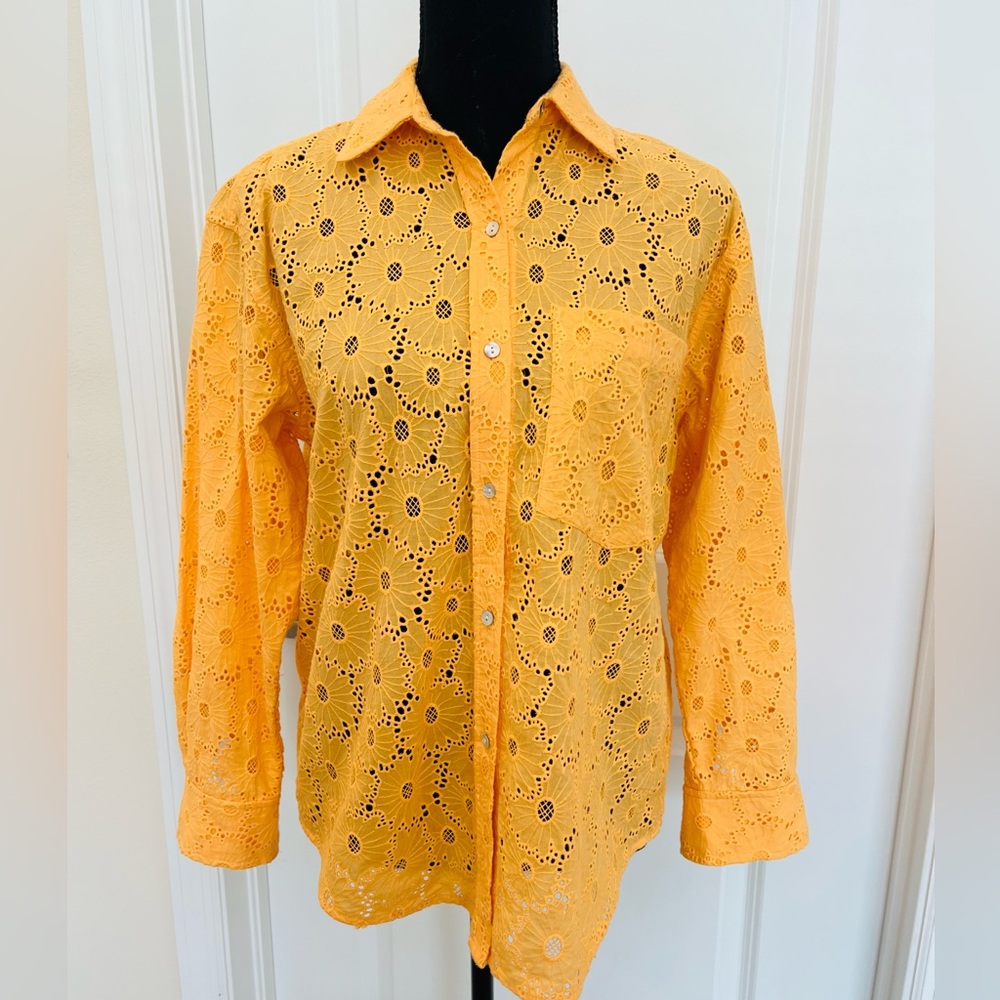 Rails Floral Eyelet Blouse